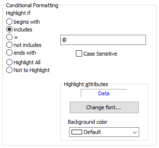 Conditional highlighting