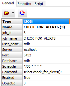 Managing a Cron job in Database Tour